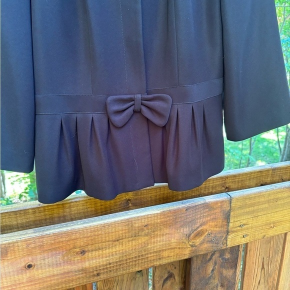 Joseph Ribkoff Women Black Button Front Peplum Bow With Peter Pan Collar… - Picture 4 of 6